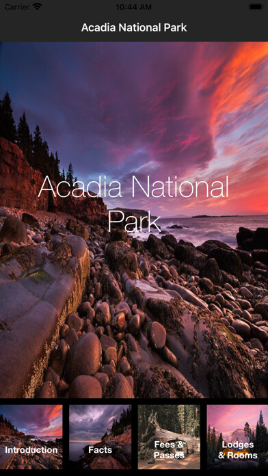 Emulate iPhone app Acadia-National-Park using MyAndroid