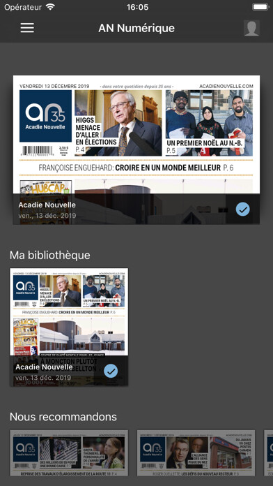 Emulate iPhone app Acadie Nouvelle - Numérique using MyAndroid Emulate iPhone app Acadie Nouvelle - Numérique using MyAndroid