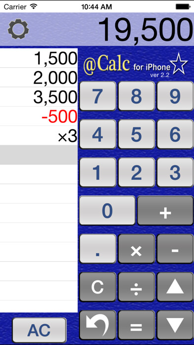 Emulate iPhone app ACalc (Calculator with a list) using MyAndroid