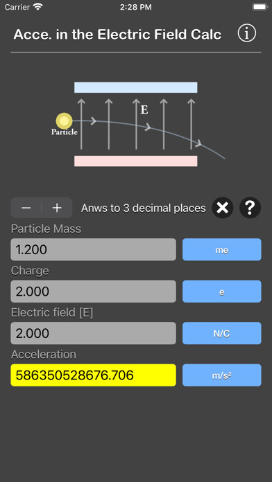 Emulate iPhone app Acce. in Electric Field Calc using MyAndroid Emulate iPhone app Acce. in Electric Field Calc using MyAndroid