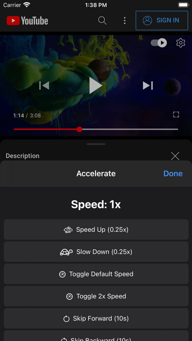 Emulate iPhone app Accelerate for Safari using MyAndroid