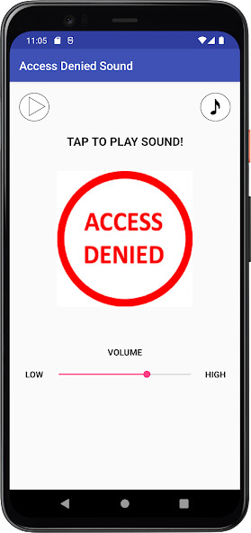 Run android online APK Access Denied Sound from MyAndroid or emulate Access Denied Sound using MyAndroid