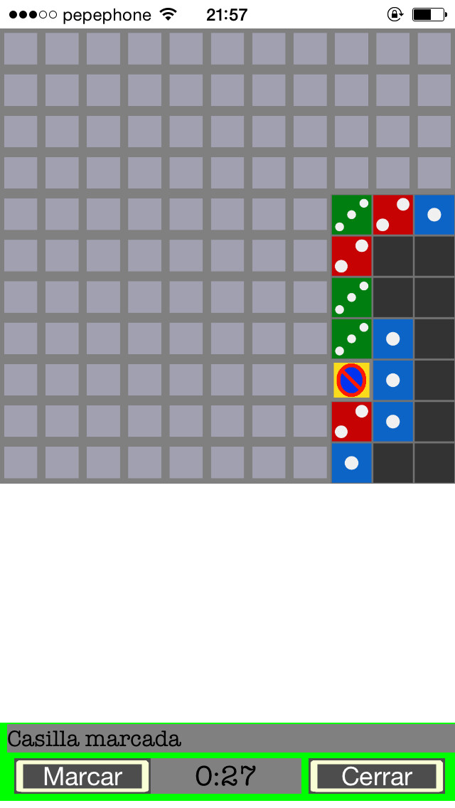 Emulate iPhone app Accessible Minesweeper using MyAndroid
