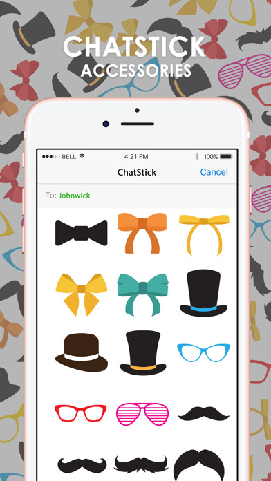 Emulate iPhone app Accessories Vintage Dress Up Stickers for iMessage using MyAndroid Emulate iPhone app Accessories Vintage Dress Up Stickers for iMessage using MyAndroid