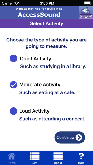 Emulate iPhone app AccessSound using MyAndroid
