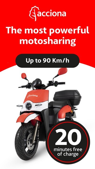 Emulate iPhone app ACCIONA motosharing movilidad using MyAndroid