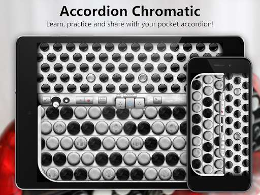 Emulate Android APK Accordion Chromatic Button