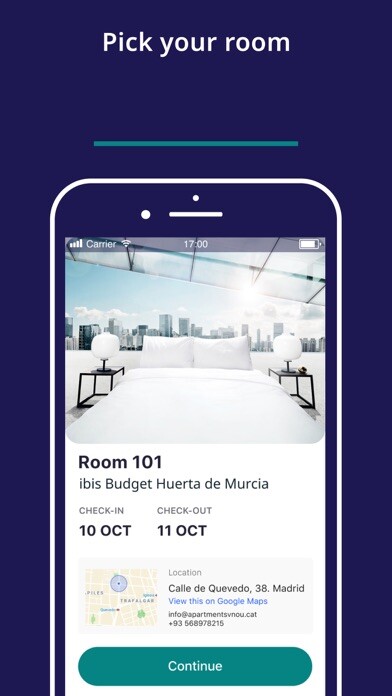 Emulate iPhone app Accor Key - hotel keys using MyAndroid