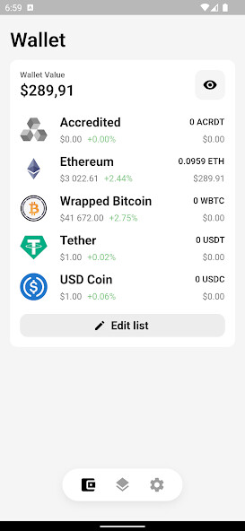 Run android online APK Accredited Wallet from MyAndroid or emulate Accredited Wallet using MyAndroid