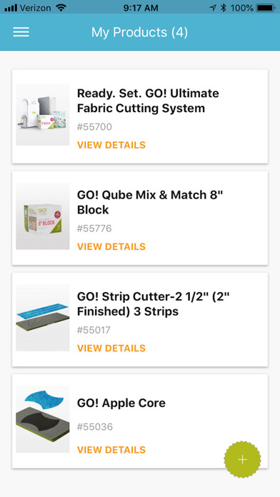 Emulate iPhone app AccuQuilt using MyAndroid
