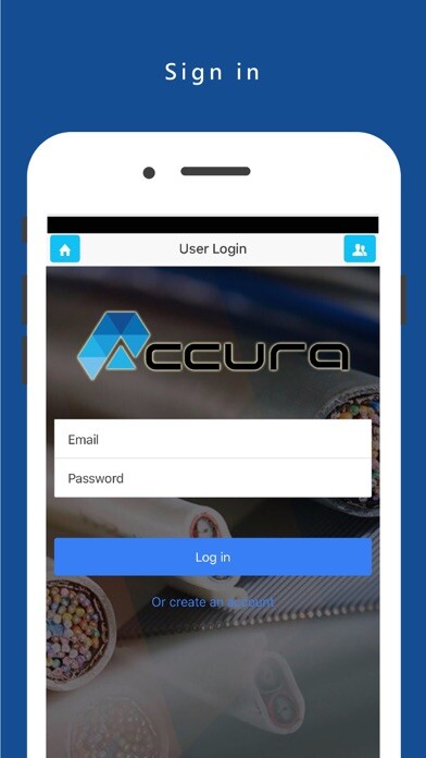 Emulate iPhone app ACCURA - cable purchase tool using MyAndroid