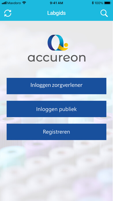 Emulate iPhone app Accureon eLabgids using MyAndroid Emulate iPhone app Accureon eLabgids using MyAndroid