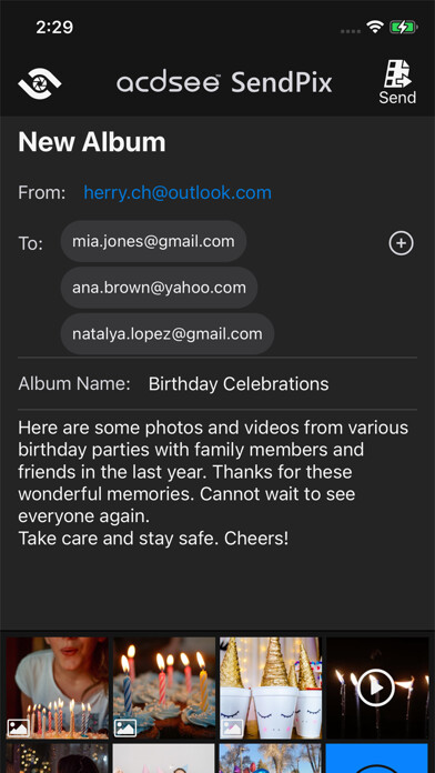 Emulate iPhone app ACDSee SendPix using MyAndroid