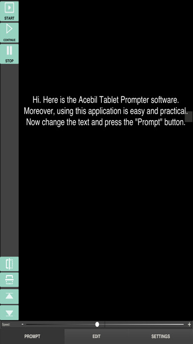 Emulate iPhone app Acebil Tablet Prompter using MyAndroid