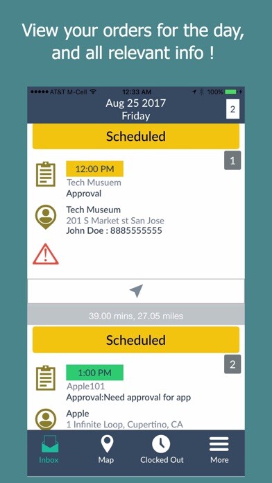 Emulate iPhone app AceRoute - Field Service App using MyAndroid