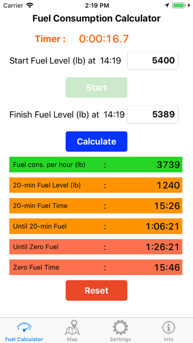 Emulate iPhone app AC Fuel Calculator using MyAndroid