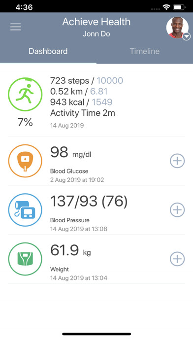 Emulate iPhone app Achieve Health Connected using MyAndroid Emulate iPhone app Achieve Health Connected using MyAndroid