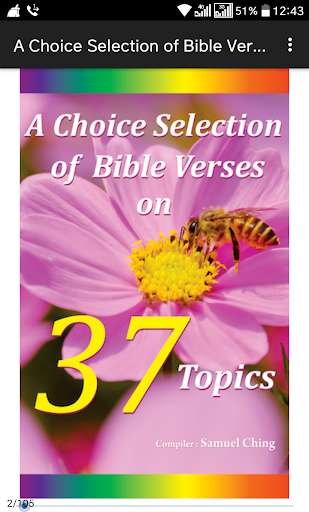 Run android online APK A Choice Selection of Bible Verses on 37 Topics from MyAndroid or emulate A Choice Selection of Bible Verses on 37 Topics using MyAndroid