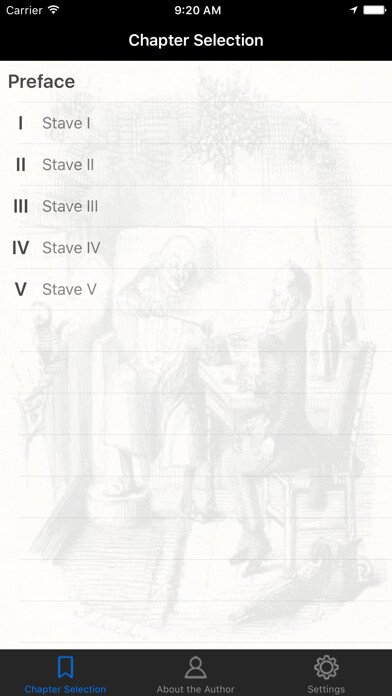 Emulate iPhone app A Christmas Carol - Charles Dickens using MyAndroid