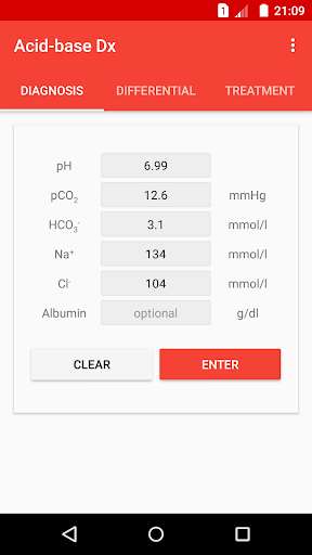 Emulate Android APK Acid-base Dx