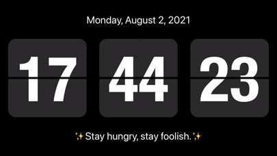 Emulate iPhone app AClock - Digital Flip Clock using MyAndroid