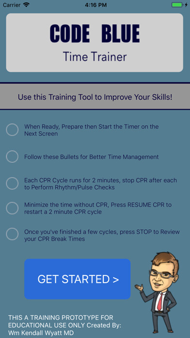 Emulate iPhone app ACLS & CPR Trainer - Megacode using MyAndroid