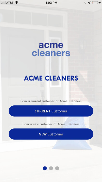 Emulate iPhone app Acme Cleaners using MyAndroid