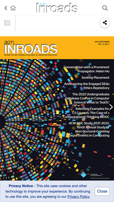 Emulate iPhone app ACM Inroads Magazine using MyAndroid Emulate iPhone app ACM Inroads Magazine using MyAndroid