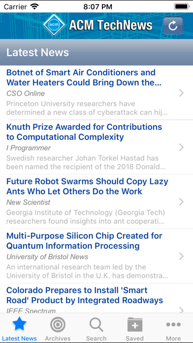 Emulate iPhone app ACM TechNews using MyAndroid Emulate iPhone app ACM TechNews using MyAndroid