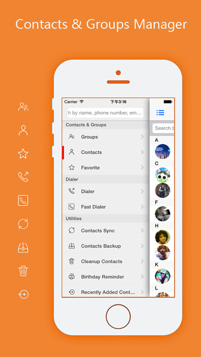 Emulate iPhone app aContacts - Contact Manager using MyAndroid Emulate iPhone app aContacts - Contact Manager using MyAndroid