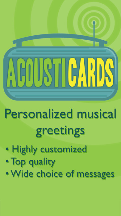 Emulate iPhone app AcoustiCards:Personalized songs, musical greetings using MyAndroid