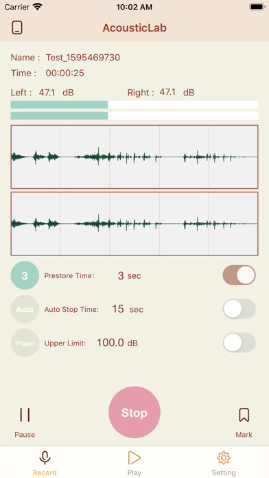 Emulate iPhone app AcousticLab using MyAndroid