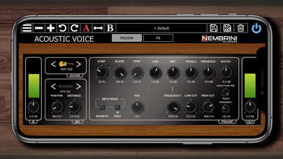 Emulate iPhone app Acoustic Voice Preamp using MyAndroid