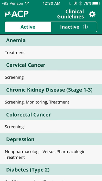 Emulate iPhone app ACP Clinical Guidelines using MyAndroid Emulate iPhone app ACP Clinical Guidelines using MyAndroid
