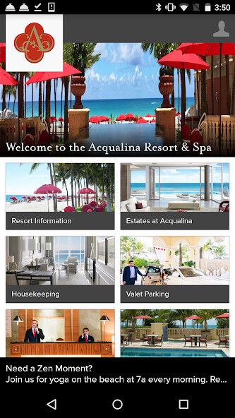 Run android online APK Acqualina Resort & Spa on the Beach from MyAndroid or emulate Acqualina Resort & Spa on the Beach using MyAndroid