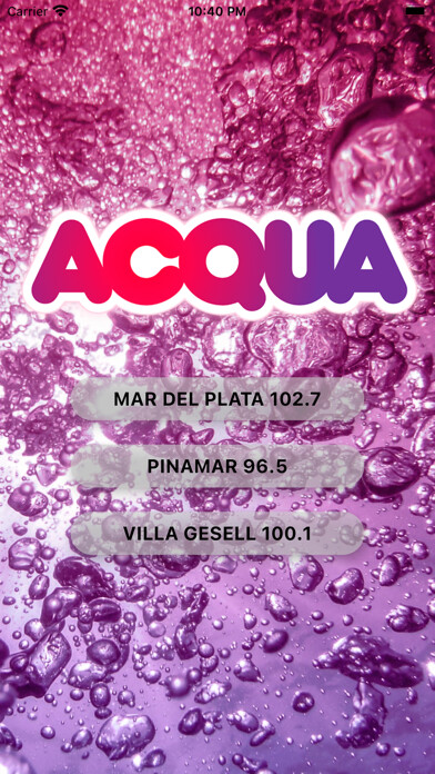 Emulate iPhone app Acqua Radio using MyAndroid