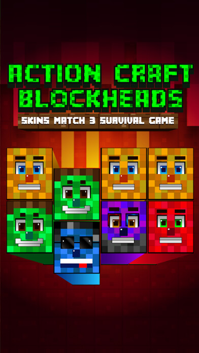 Emulate iPhone app Action Craft Mini Blockheads Match 3 Skins Survival Game using MyAndroid Emulate iPhone app Action Craft Mini Blockheads Match 3 Skins Survival Game using MyAndroid