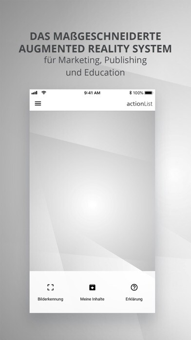 Emulate iPhone app actionList using MyAndroid