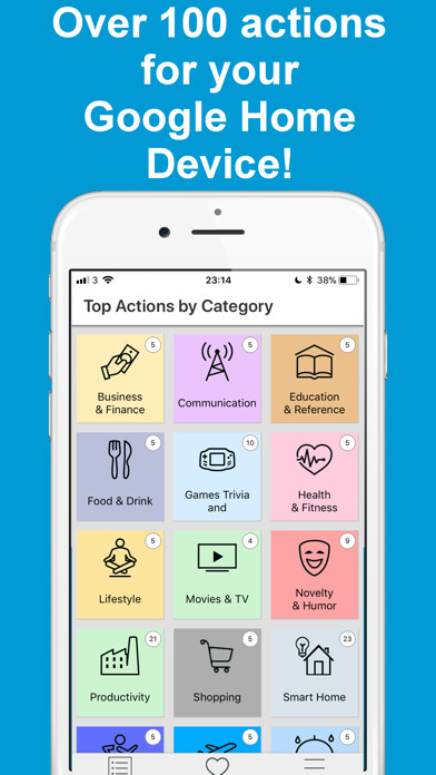 Emulate iPhone app Actions for Google Home App using MyAndroid