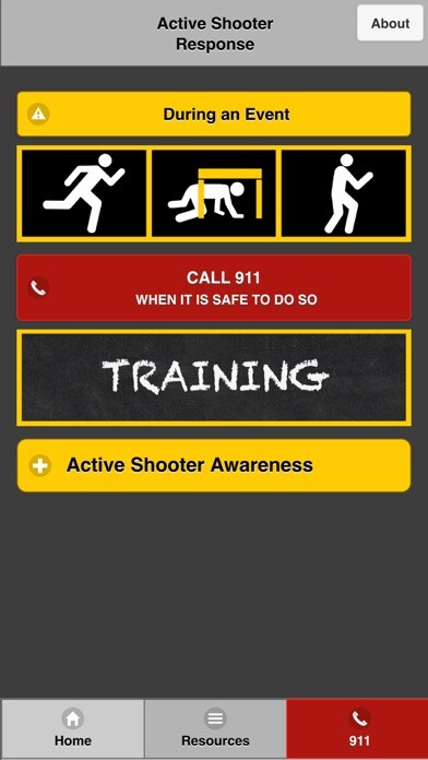 Emulate iPhone app Active Shooter Response (ASR) using MyAndroid