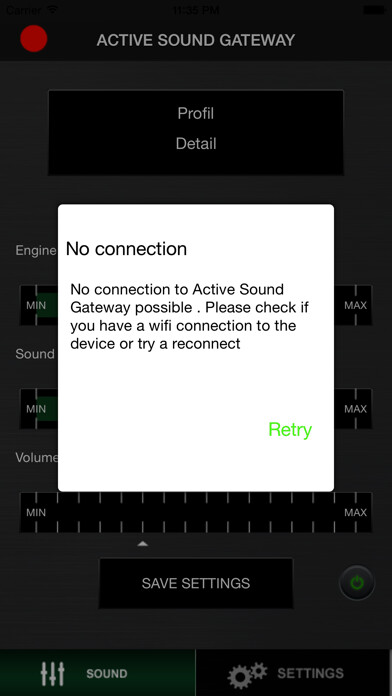 Emulate iPhone app Active Sound Gateway WiFi using MyAndroid
