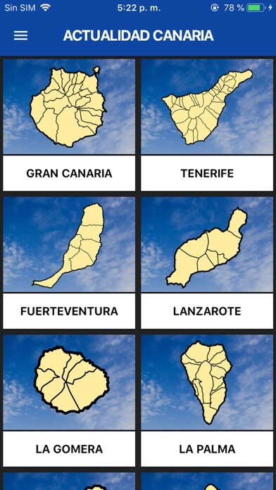 Emulate iPhone app Actualidad Canaria using MyAndroid