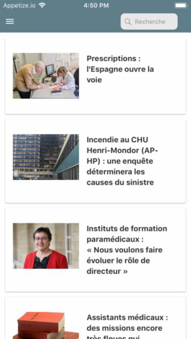 Emulate iPhone app ActuSoins actualité infirmière using MyAndroid Emulate iPhone app ActuSoins actualité infirmière using MyAndroid