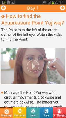 Emulate Android APK Acupresssure Against Migraine.