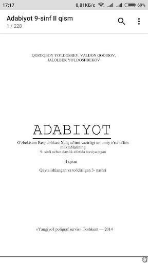 Run android online APK Adabiyot 9-sinf II qism from MyAndroid or emulate Adabiyot 9-sinf II qism using MyAndroid