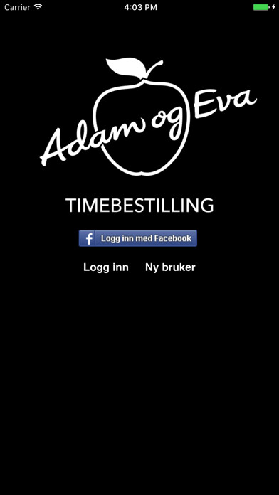 Emulate iPhone app Adam og Eva Timebestilling using MyAndroid
