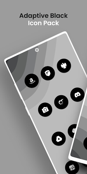 Run android online APK Adaptive Black - Icon Pack from MyAndroid or emulate Adaptive Black - Icon Pack using MyAndroid
