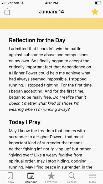 Emulate iPhone app A Day at a Time Meditations using MyAndroid Emulate iPhone app A Day at a Time Meditations using MyAndroid
