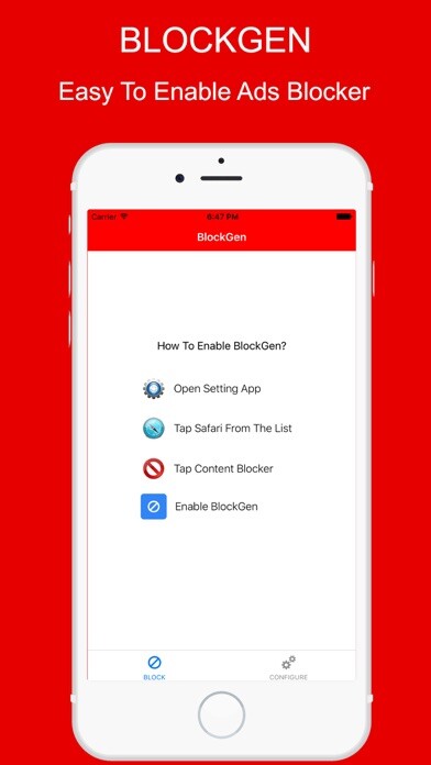 Emulate iPhone app Adblocker for Safari Free using MyAndroid
