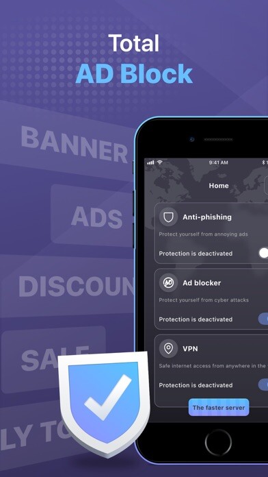 Emulate iPhone app Ad Blocker — Mobile Guardian using MyAndroid